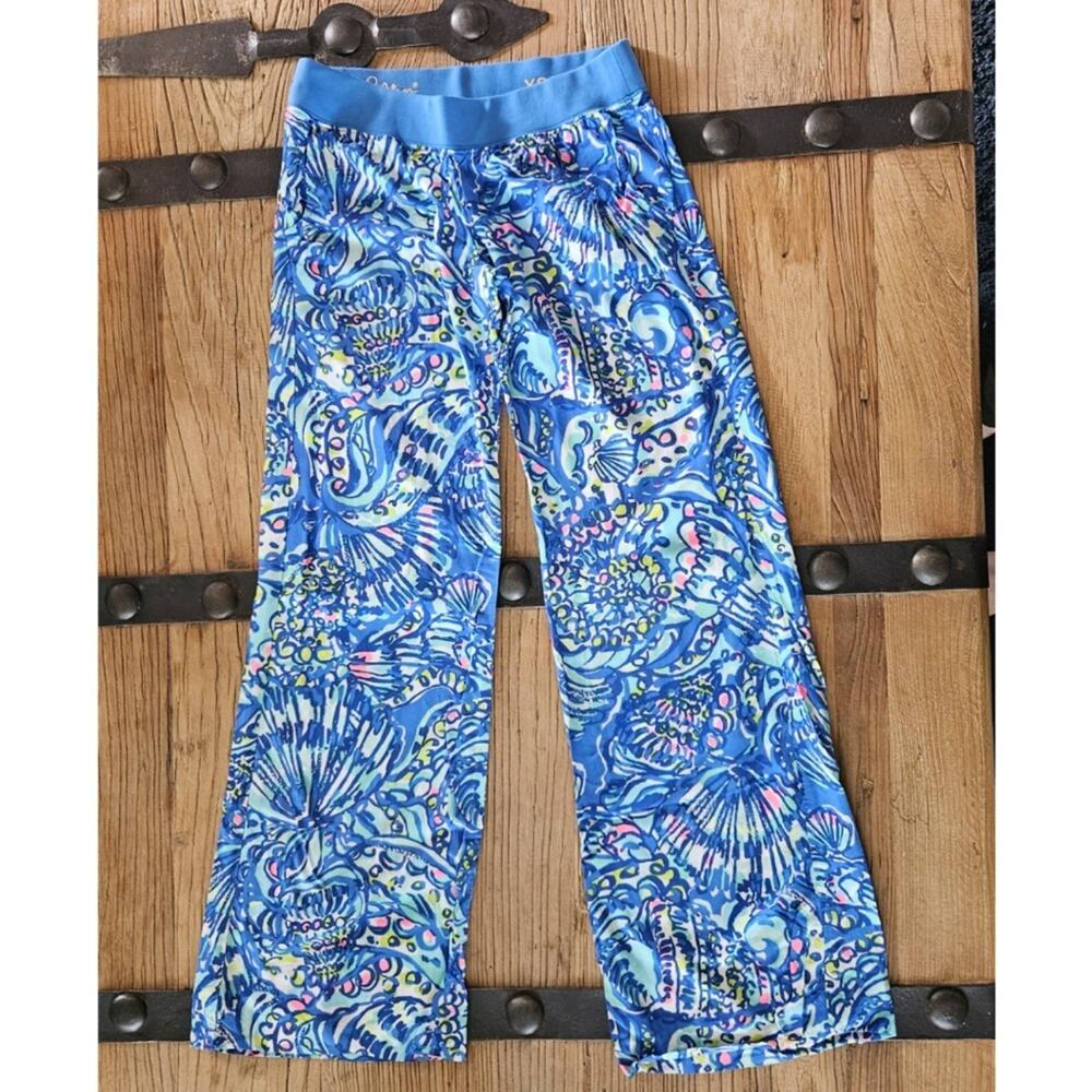 Lilly Pulitzer Seaside Beach Pant Brilliant Blue Ceviche sx XS
